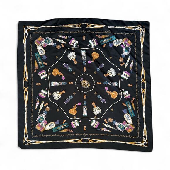 Silk Blend Stylish Perfume Bottle All Over Print Scarf -OS - Picture 1 of 4